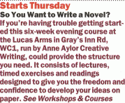 A description of Anne Aylor's course How To Write A Novel